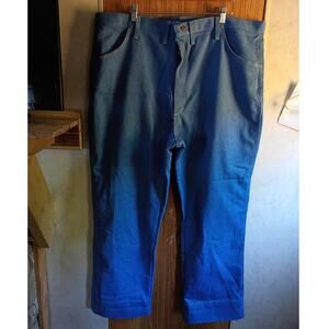 Wrangler Rugged Wear Jeans Mens 44x29 Relaxed Fit Hemmed Blue Workwear Denim